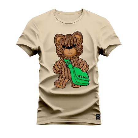 Imagem de Camiseta Unissex Algodão Estampada Urso Bear