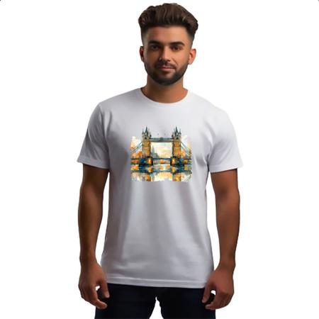 Imagem de Camiseta Unissex Ponte de Londres watercolor