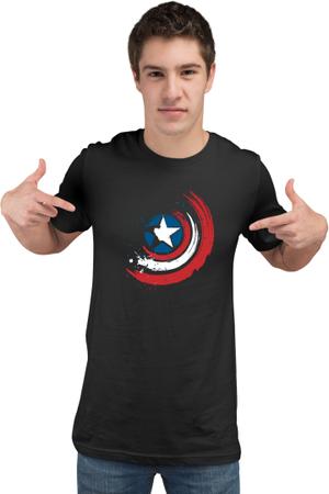 Imagem de Camiseta Unissex Super Herói Shield Escudo Hero