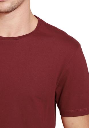 Imagem de Camiseta Vermelho Bordô Masculina Di Nuevo 100% Algodão