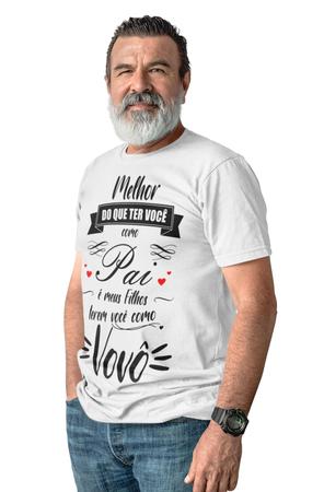 Imagem de Camiseta Vovô Dia Dos Pais Frase Avô Nomes Presente Branca