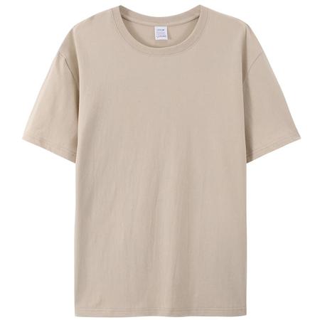 Imagem de Camisetas Masculinas Femininas 180g De Algodão Sólido Manga Curta Branco Preto Verão Moda Marca