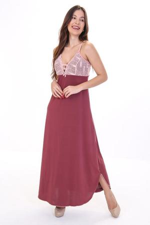 Imagem de Camisola Longa com Renda Noite Nupcias Decote em V Camisola Comprida Luxo linha noite elegante Sensual 