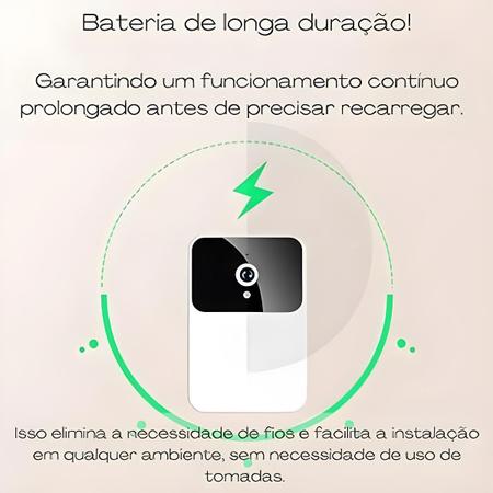 Imagem de Campainha C/ Câmera Wifi S Fio Inteligente Interfone C Áudio