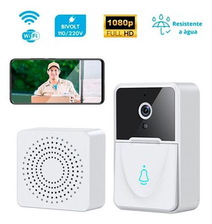 Campainha Câmera Wifi Sem Fio Inteligente Interfone Com Áudio – OCFAST