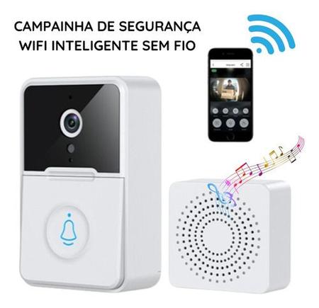 Campainha Com Câmera Wifi Sem Fio Inteligente Interfone Com Áudio - Tuya -  Campainha - Magazine Luiza