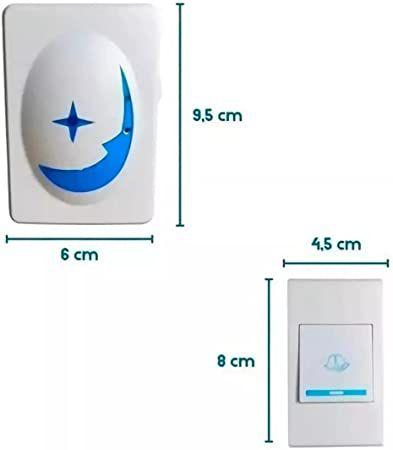 Imagem de Campainha Inteligente Sem Fio Prova De Água Wifi 100 Metros residencial eletrônica c/ 32 toques bivolt plug play longo alcance