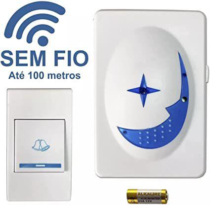Imagem de Campainha Inteligente Sem Fio Prova De Água Wifi 100 Metros residencial eletrônica c/ 32 toques bivolt plug play longo alcance
