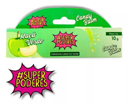 Imagem de Candy Balm Maça Verde Hidratante Labial 1Un - Super Poderes