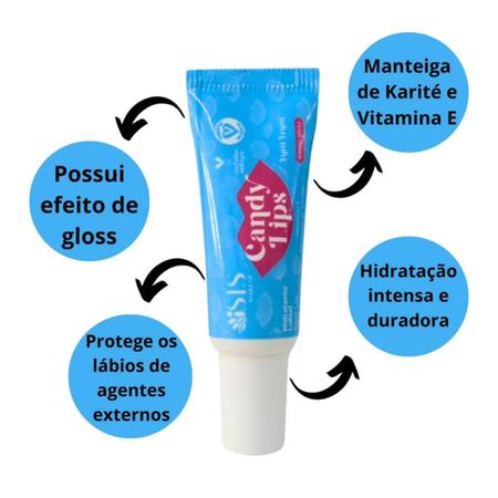 Imagem de Candy Lips Efeito GlossHidratante Labial Tutti- Frutti Isis