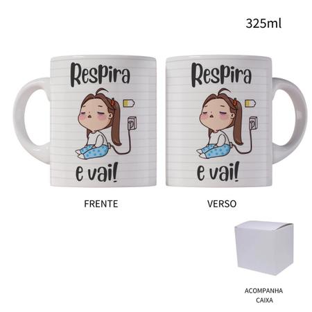 Imagem de Caneca 325ml Motivacional Respira e vai!