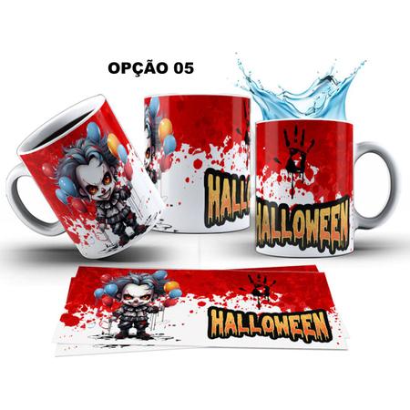 Imagem de Caneca 325ml Palhaços, Bonecas Dia Das Bruxas Halloween