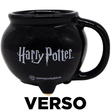 Imagem de Caneca 3D Caldeirão Sonserina Slytherin Porcelana 500ml Oficial Harry Potter
