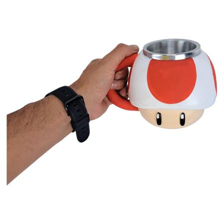 Caneca/Copo Super Mario Bros Resina 3D Jogo Mario