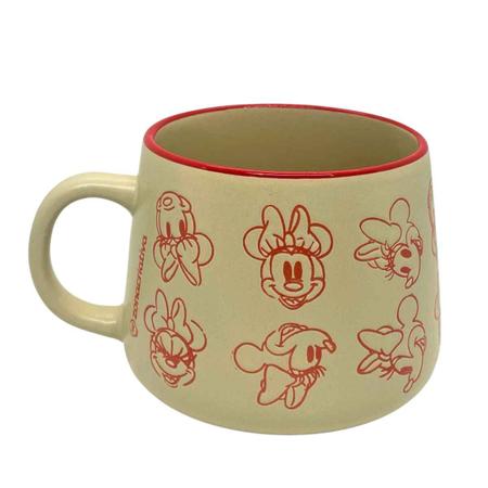 Imagem de Caneca 500mL Mickey Minnie Mouse Original Disney - Zona Criativa - Em Cerâmica Xícara Café Chá