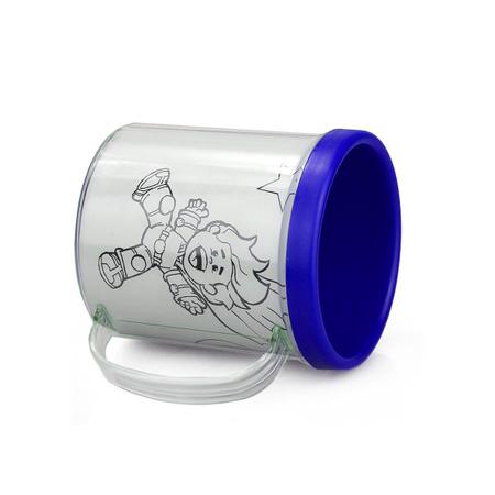 Imagem de Caneca Acrílica 300ml para Colorir - 10 unidades