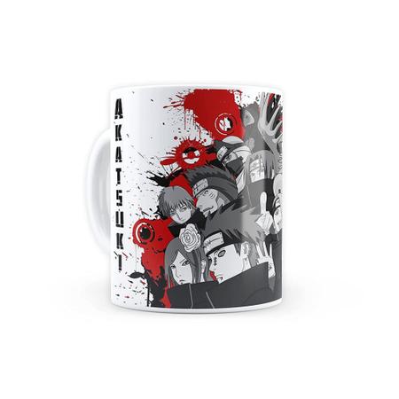 Caneca Naruto Akatsuki Nuvens 300ml - Loja Life Geek