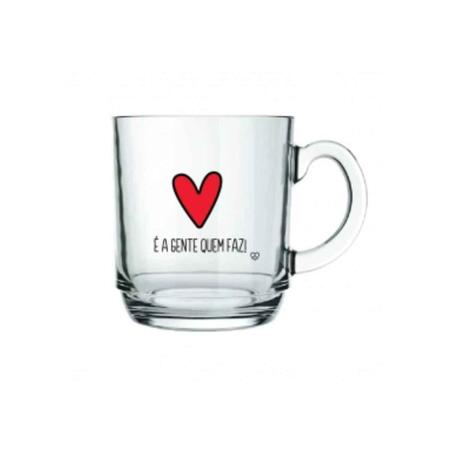 Imagem de Caneca Aspen Love 300ml Em Vidro - Frases a Escolher - Allmix - Xícara Presente Decoração