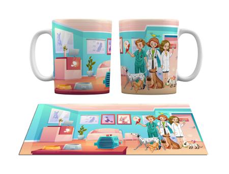 Imagem de Caneca Branca Carreira Profissão Médica Medicina Veterinária