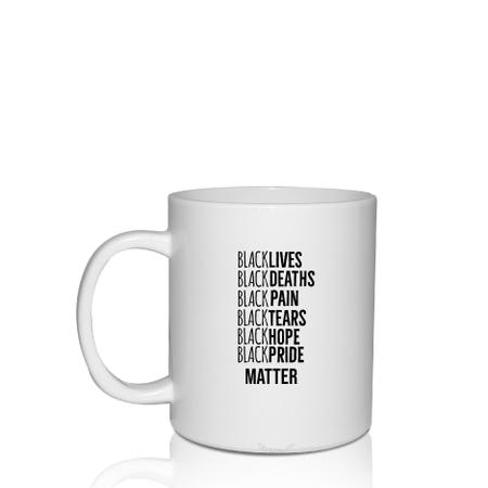 Imagem de Caneca Branca Personalizada Lista Black Lives Matter