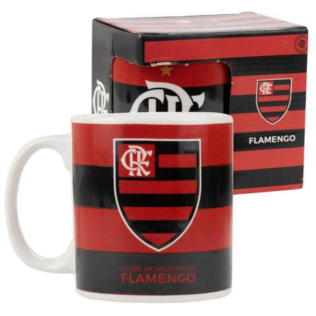Imagem de Caneca Café Chá Leite de Porcelana Flamengo FC 320ml Produto Oficial Licenciado