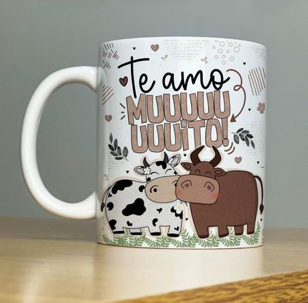 Caneca Casal Divertida Feliz Bastante Tempo de Muita Coisa