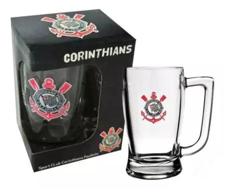 Imagem de Caneca Chopp Cerveja 340ml Vidro Corinthians Timão Oficial