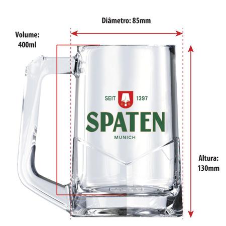 Imagem de Caneca de cerveja spaten vidro 400ml