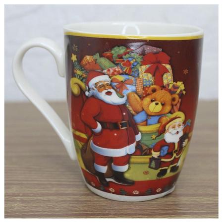 Imagem de Caneca De Natal Papai Noel Com Presentes 350Ml Cerâmica