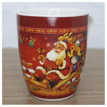 Imagem de Caneca De Natal Papai Noel Com Trenó 350Ml Cerâmica