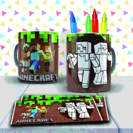 Desenho de unicórnio do minecraft para colorir