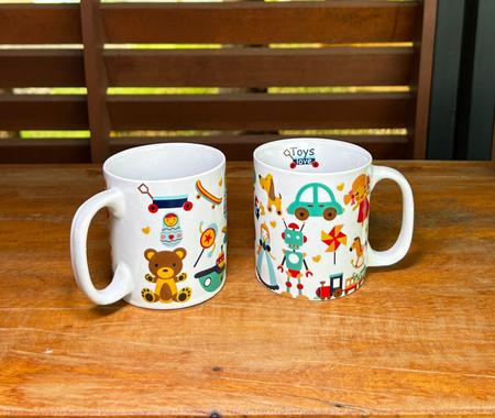 Imagem de Caneca de porcelana Divertida Criança BRINQUEDOS I 320ml