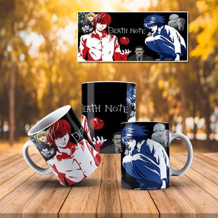 Caneca Death Note Personagens Toda Preta