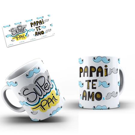 Caneca dia dos Pais Modelo Super pai papai te amo - Empório 1 Imagem de Caneca dia dos Pais Modelo Super pai papai te amo