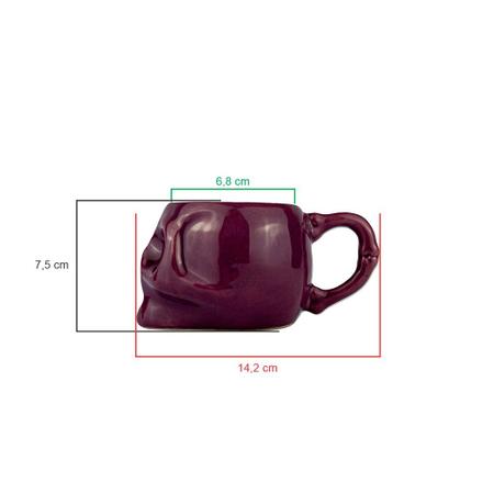 Imagem de Caneca Divertida 3d Crânio Caveira 200ml Decorativa