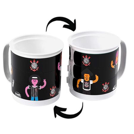 Imagem de Caneca Divertida do Corinthians Xícara Infantil 360ml Giratória Original  1 unidade