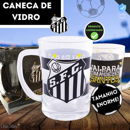 JOGO COM 2 COPOS DE VIDRO 475ml - Santos - JOGO COM 2 COPOS DE VIDRO 475ml  - Santos - CANECAS/COPOS