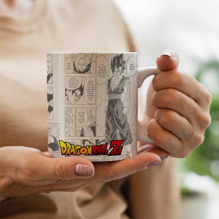 Caneca Dragon Ball Animes Geek Desenho - Branco