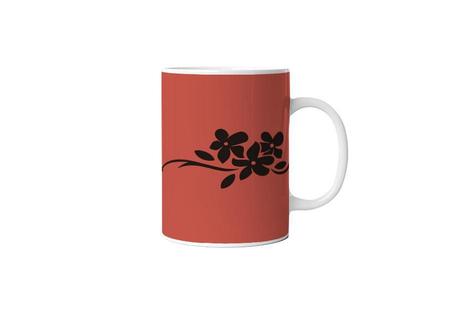 Imagem de Caneca Flor Personalizada Vermelho Claro