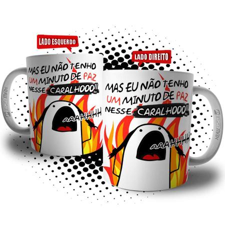 Caneca Meme Flork Paz Amor Positividade 12