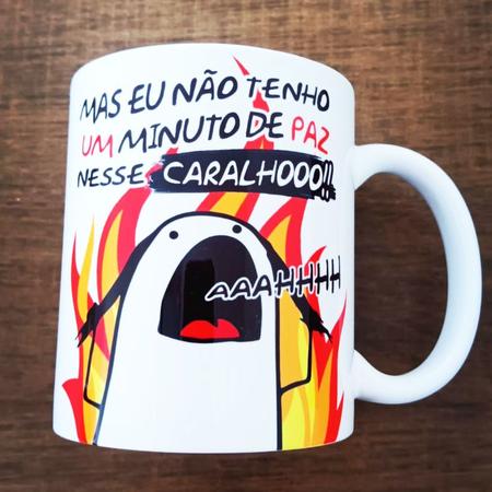 Caneca Meme Flork Paz Amor Positividade 12