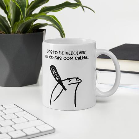 Caneca Xícara Flork Meme Frases Engraçadas/promoção