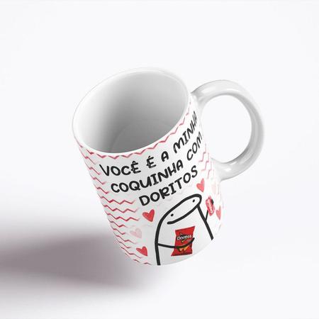 Caneca casal voce e meu refri com doritos flork