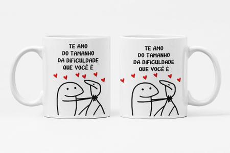 Caneca meme boneco palito te amo do tamanho da dificuldade - Artgeek -  Caneca Térmica - Magazine Luiza