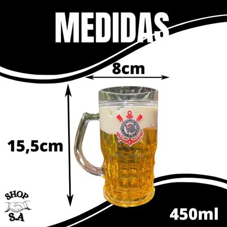Imagem de Caneca gel cerveja 450ml times de futebol