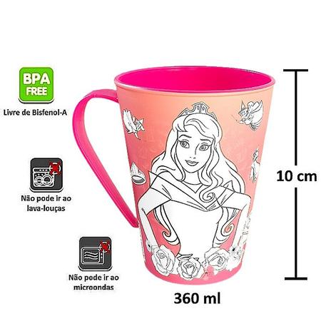 Imagem de Caneca Infantil da Princesa Aurora Bela Adormecida Original Plasútil - 1 unidade