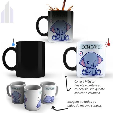 Imagem de Caneca Mágica Com Café Sem Café Divertida Animais Xícara