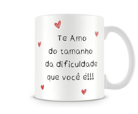 Caneca meme boneco palito te amo do tamanho da dificuldade - Artgeek -  Caneca Térmica - Magazine Luiza