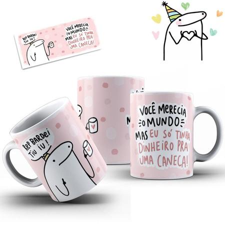 Caneca De Aniversario Flork Meme 325 Ml De Porcelana