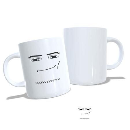 Imagem de Caneca Meme Personalizada - Rosto quadrado Roblox + Embalagem branca para presente